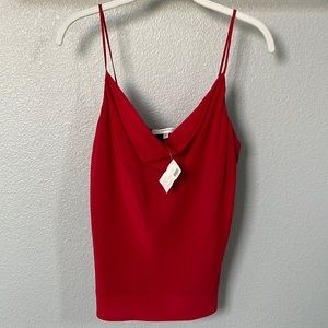 Lavender Brown - Red Cowl Neck Tank